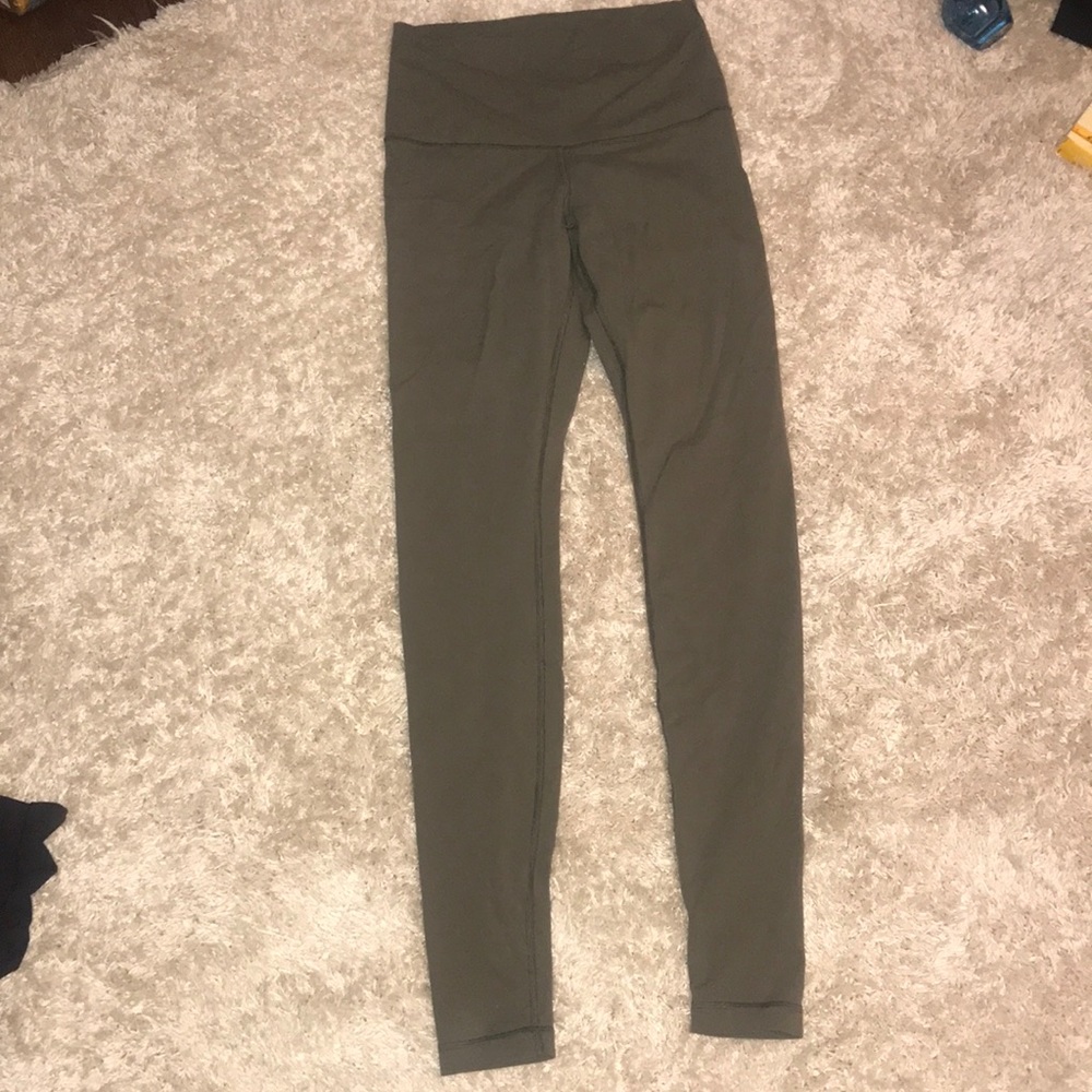 Olive green Lululemon leggings